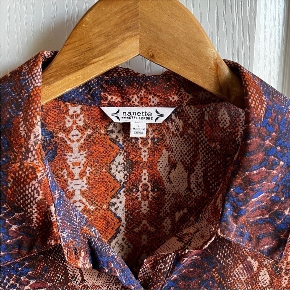 Nanette Lepore Animal Print Blouse - Picture 5 of 8